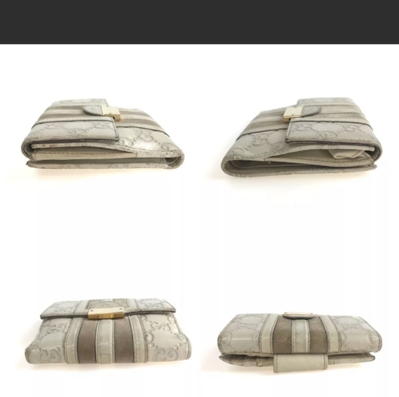 GUCCI🥳HP🥳Gucci GG White Leather Wallet - Picture 6 of 12